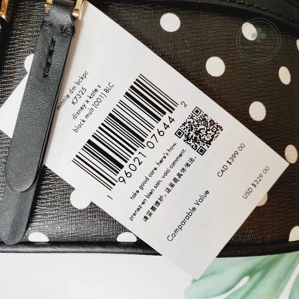 MAKE AN OFFER Disney X Kate Spade Small  Leather Minnie Mouse Backpack Polka Dot - Picture 7 of 7